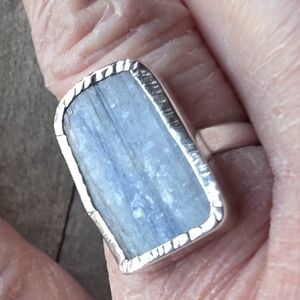 Rough Kyanite Gemstone Ring in 925 Sterling Silver (7)